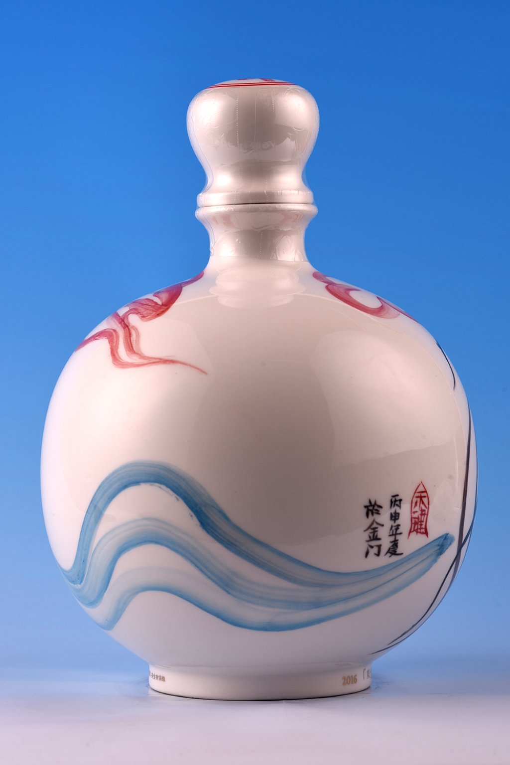 【雙金彩陶】余鍵 /<br>白駒青山 | 手繪瓷瓶高粱酒