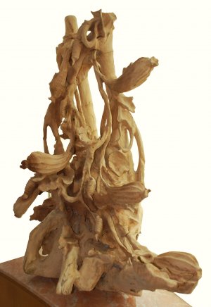 台灣牛樟藝術品-藤瓜絲雕刻